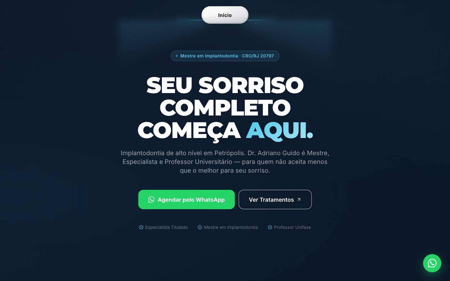 Screenshot do site Dr. Adriano Guido
